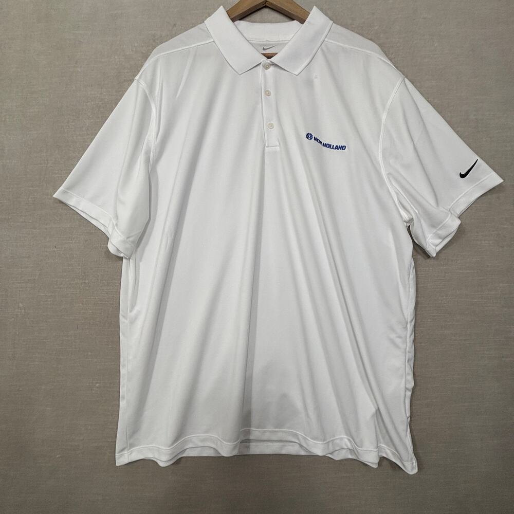 Nike‎ Dri Fit Mens New Holland Golf Polo XXL Farm Tractor Construction Equipment